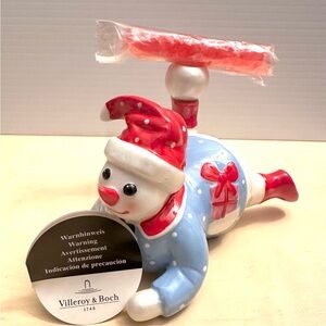 NIB Vintage Villeroy & Boch Holiday Polar Bear Candle Holder